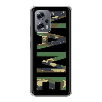 Силиконовый чехол на Xiaomi RedMi Note 12T Pro с принтом NAME
