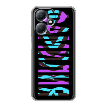 Силиконовый чехол на Infinix Hot 30 Play с принтом ФАМИЛИЯ