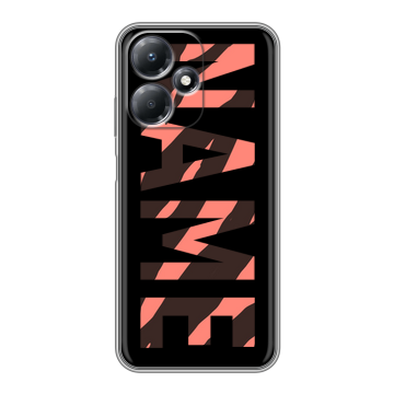 Силиконовый чехол на Infinix Hot 30 Play с принтом NAME