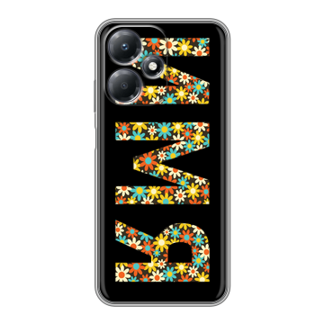 Силиконовый чехол на Infinix Hot 30 Play с принтом ИМЯ