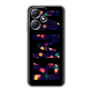Силиконовый чехол на Infinix Hot 30 Play с принтом ИМЯ