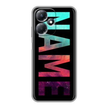 Силиконовый чехол на Infinix Hot 30 Play с принтом NAME