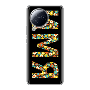 Силиконовый чехол на Xiaomi Civi 3 с принтом ИМЯ