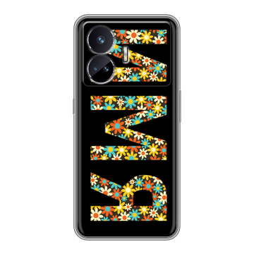Силиконовый чехол на Realme GT Neo 5 SE с принтом ИМЯ