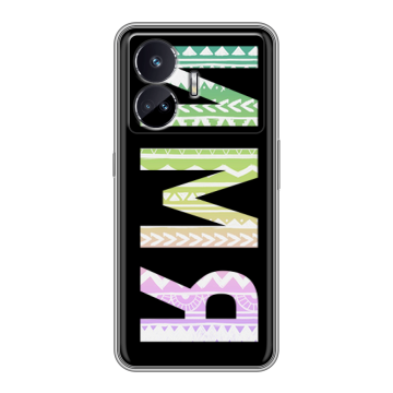 Силиконовый чехол на Realme GT Neo 5 SE с принтом ИМЯ