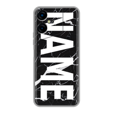 Силиконовый чехол на Tecno Pova Neo 3 с принтом NAME