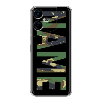 Силиконовый чехол на Tecno Pova Neo 3 с принтом NAME