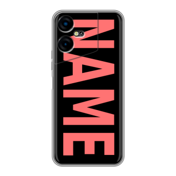 Силиконовый чехол на Tecno Pova Neo 3 с принтом NAME