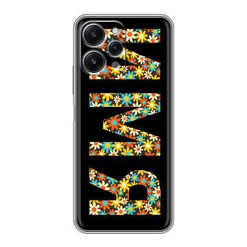 Силиконовый чехол на Xiaomi RedMi 12 с принтом ИМЯ