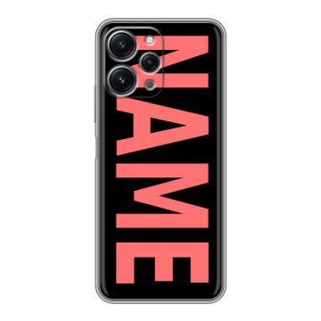 Силиконовый чехол на Xiaomi RedMi 12 с принтом NAME