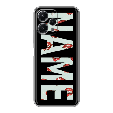 Силиконовый чехол на Xiaomi RedMi 12 с принтом NAME