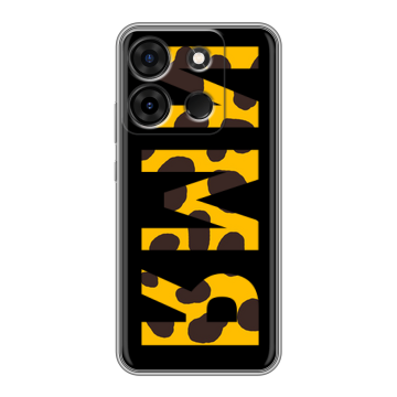 Силиконовый чехол на Infinix Smart 7 Plus с принтом ИМЯ