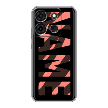 Силиконовый чехол на Infinix Smart 7 Plus с принтом NAME
