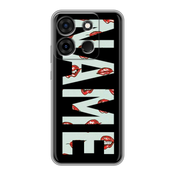 Силиконовый чехол на Infinix Smart 7 Plus с принтом NAME