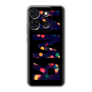Силиконовый чехол на Infinix Smart 7 Plus с принтом ИМЯ