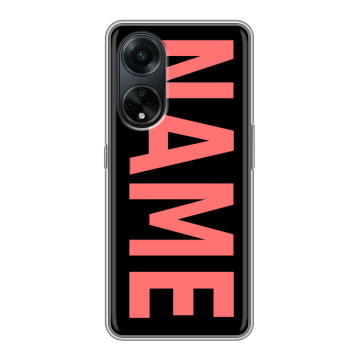 Силиконовый чехол на OPPO A98 с принтом NAME