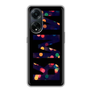 Силиконовый чехол на OPPO A98 с принтом ИМЯ