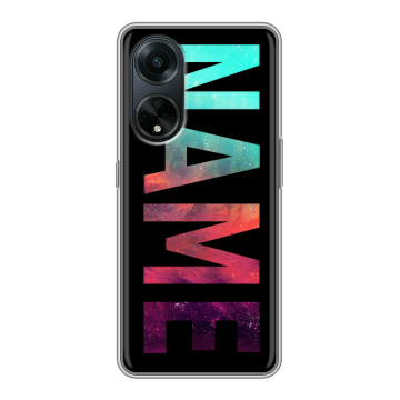 Силиконовый чехол на OPPO A98 с принтом NAME