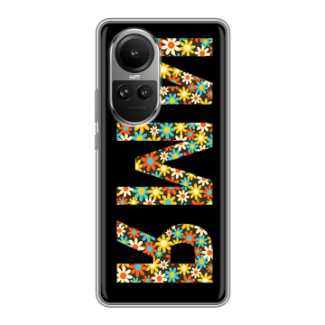 Силиконовый чехол на OPPO Reno10 с принтом ИМЯ