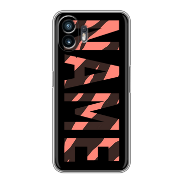 Силиконовый чехол на Nothing Phone (2) с принтом NAME