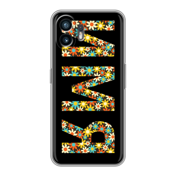 Силиконовый чехол на Nothing Phone (2) с принтом ИМЯ