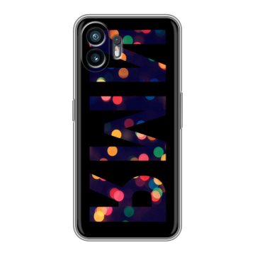 Силиконовый чехол на Nothing Phone (2) с принтом ИМЯ
