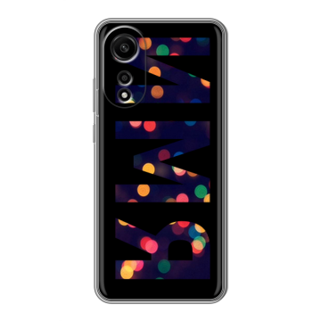 Силиконовый чехол на OPPO A78 4G с принтом ИМЯ