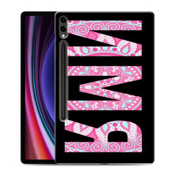 Силиконовый чехол на Samsung Galaxy Tab S9 Plus с принтом ИМЯ