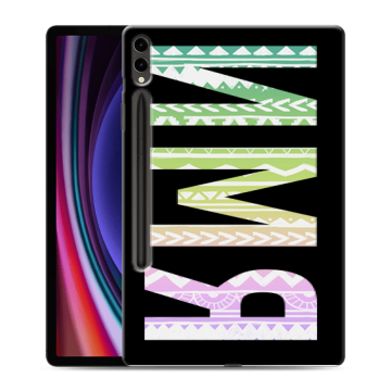 Силиконовый чехол на Samsung Galaxy Tab S9 Plus с принтом ИМЯ