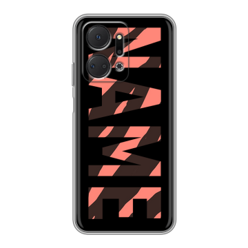 Силиконовый чехол на Huawei Honor X7a Plus с принтом NAME