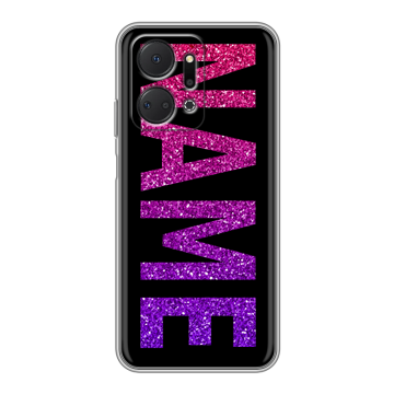 Силиконовый чехол на Huawei Honor X7a Plus с принтом NAME