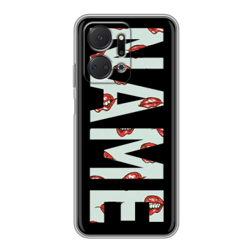 Силиконовый чехол на Huawei Honor X7a Plus с принтом NAME