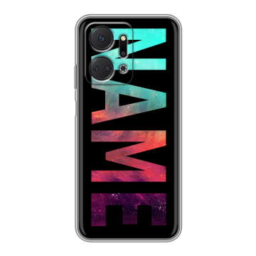 Силиконовый чехол на Huawei Honor X7a Plus с принтом NAME