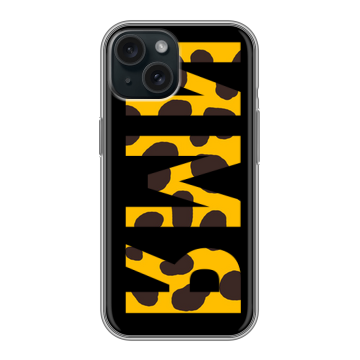 Силиконовый чехол на Iphone 15 с принтом ИМЯ