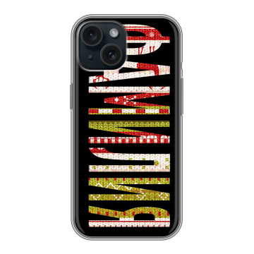 Силиконовый чехол на Iphone 15 с принтом ФАМИЛИЯ