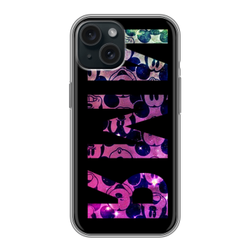 Силиконовый чехол на Iphone 15 с принтом ИМЯ