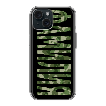 Силиконовый чехол на Iphone 15 с принтом ФАМИЛИЯ