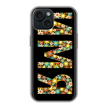 Силиконовый чехол на Iphone 15 с принтом ИМЯ