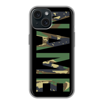 Силиконовый чехол на Iphone 15 с принтом NAME