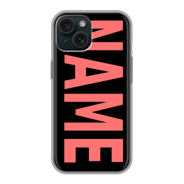 Силиконовый чехол на Iphone 15 с принтом NAME