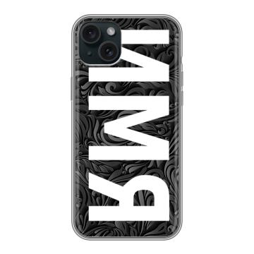 Силиконовый чехол на Iphone 15 Plus с принтом ИМЯ