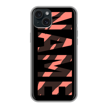 Силиконовый чехол на Iphone 15 Plus с принтом NAME