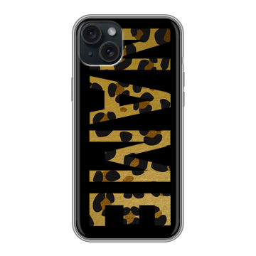 Силиконовый чехол на Iphone 15 Plus с принтом NAME