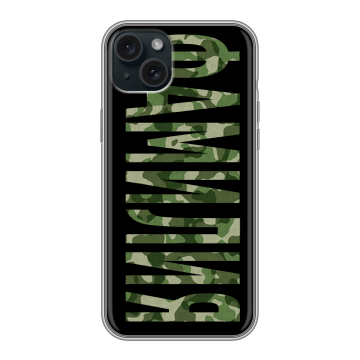 Силиконовый чехол на Iphone 15 Plus с принтом ФАМИЛИЯ