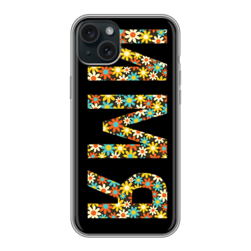 Силиконовый чехол на Iphone 15 Plus с принтом ИМЯ
