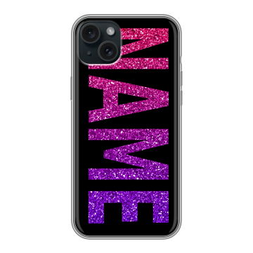 Силиконовый чехол на Iphone 15 Plus с принтом NAME