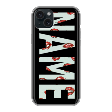 Силиконовый чехол на Iphone 15 Plus с принтом NAME