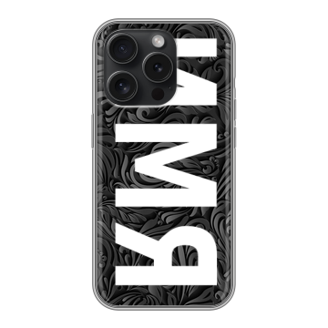 Силиконовый чехол на Iphone 15 Pro с принтом ИМЯ