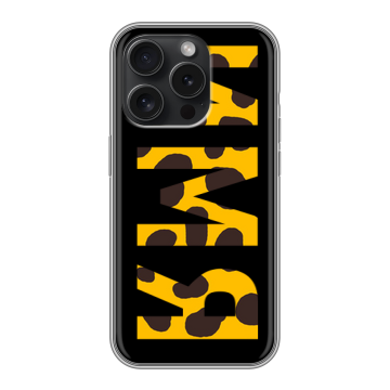 Силиконовый чехол на Iphone 15 Pro с принтом ИМЯ