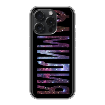 Силиконовый чехол на Iphone 15 Pro с принтом ФАМИЛИЯ